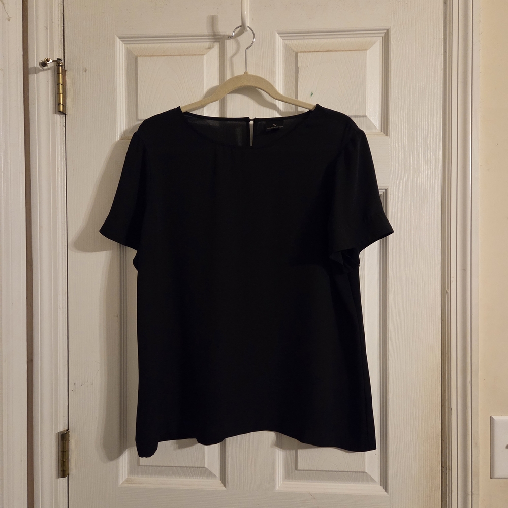 Worthington Classic Black Blouse Size L